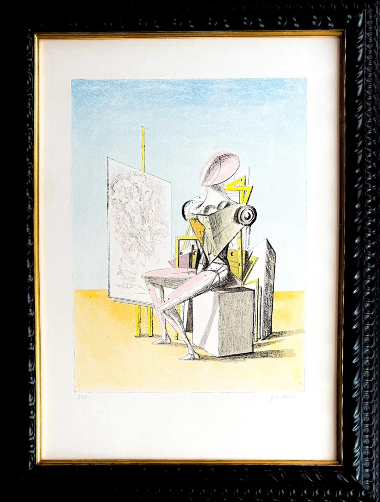 Lithografie De Chirico - Il pittore