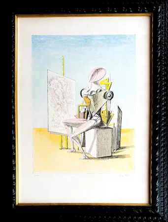 Lithografie De Chirico - Il pittore