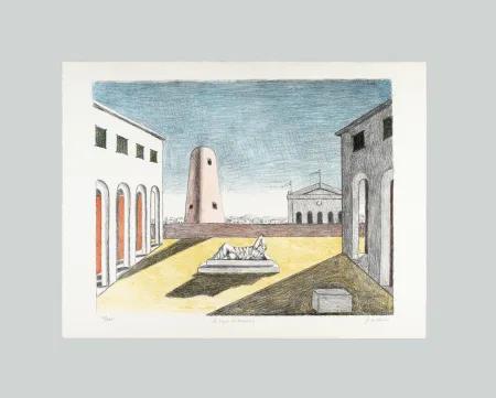 Lithografie De Chirico - Il riposo di Arianna