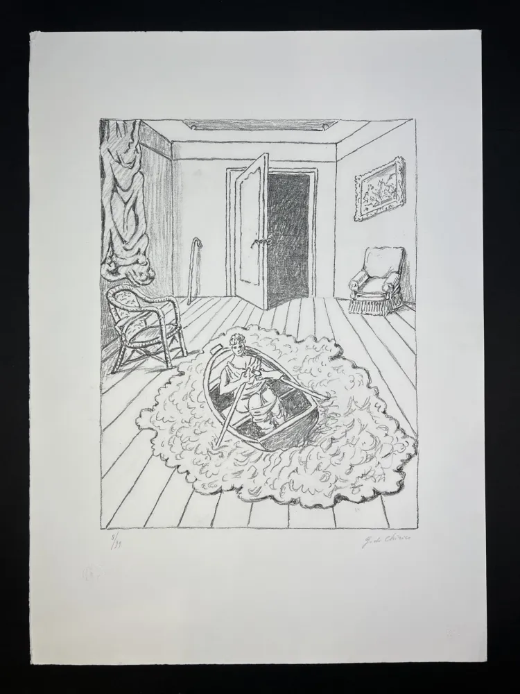 Lithografie De Chirico - Il ritorno di Ulisse