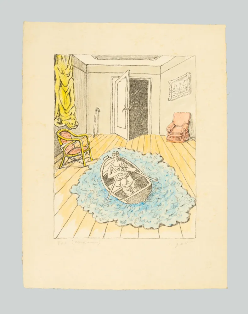 Lithografie De Chirico - Il ritorno di Ulisse