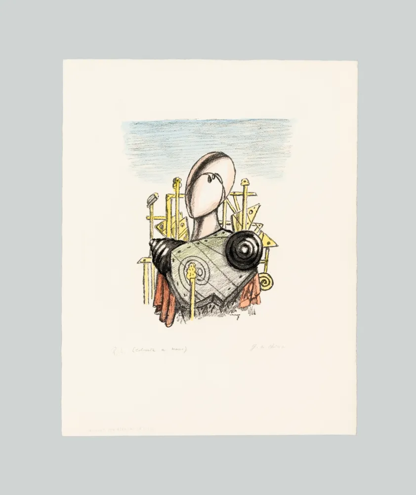 Lithografie De Chirico - Il trofeo