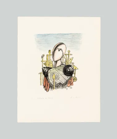 Lithografie De Chirico - Il trofeo