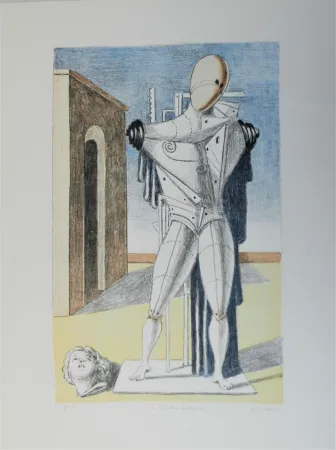 Lithografie De Chirico - Il trovatore solitario