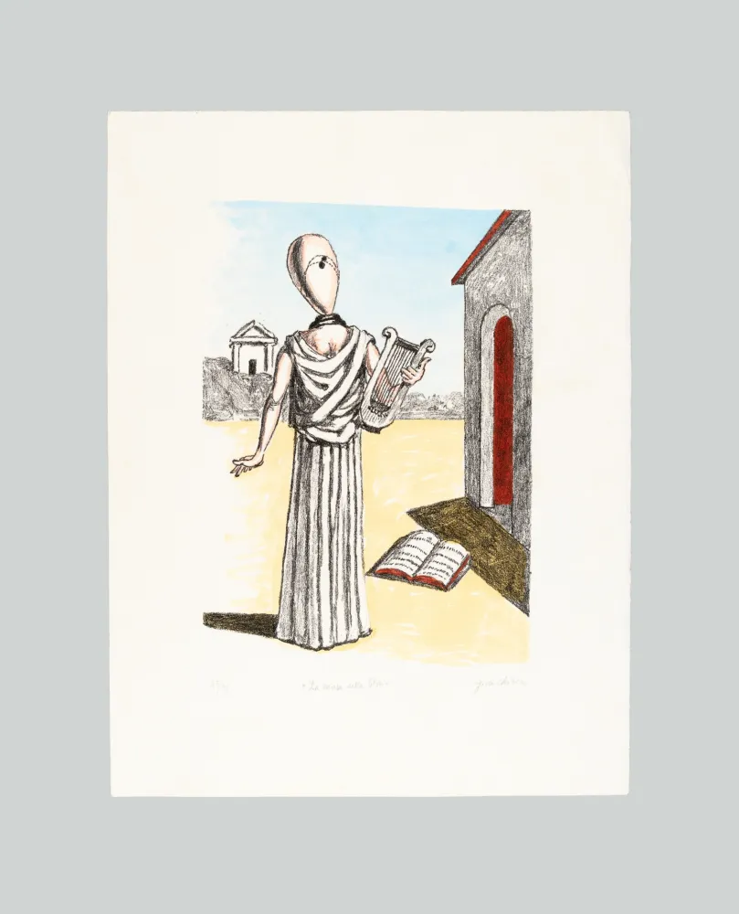 Lithografie De Chirico - La Musa della Storia