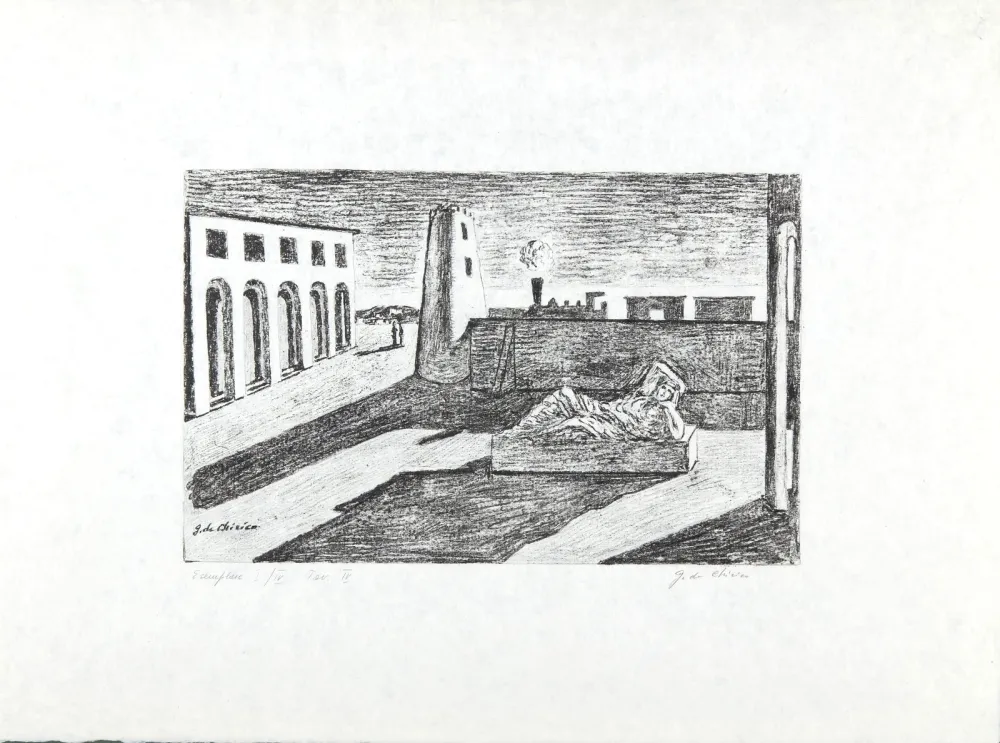 Lithografie De Chirico - L'enigma del ritorno