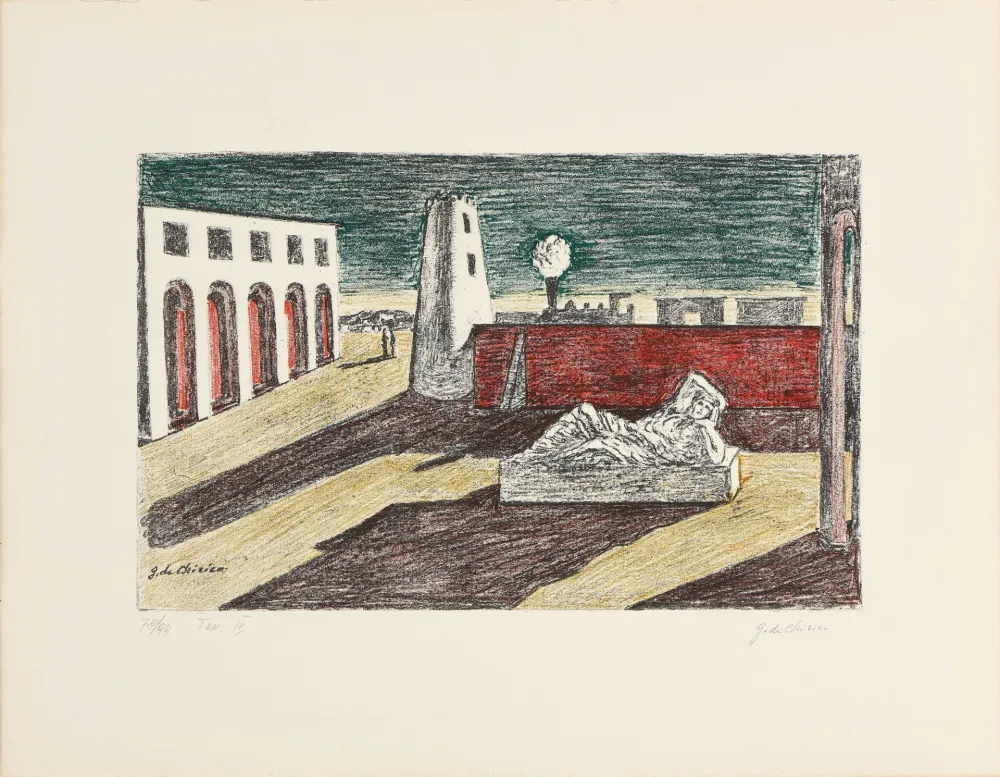 Lithografie De Chirico - L'enigma del ritorno