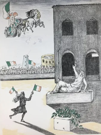 Lithografie De Chirico - L'Italia del centenario 