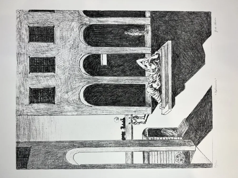 Lithografie De Chirico - Malinconia