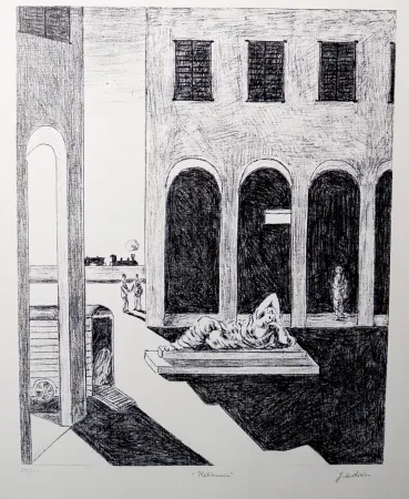 Lithografie De Chirico - Malinconia