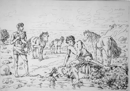 Lithografie De Chirico - Narciso Ippofilo