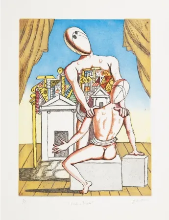 Ets En Aquatint De Chirico - Oreste e Pilade, 2nd version