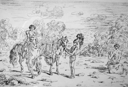 Lithografie De Chirico - Ritorno alla sponda di Corinto