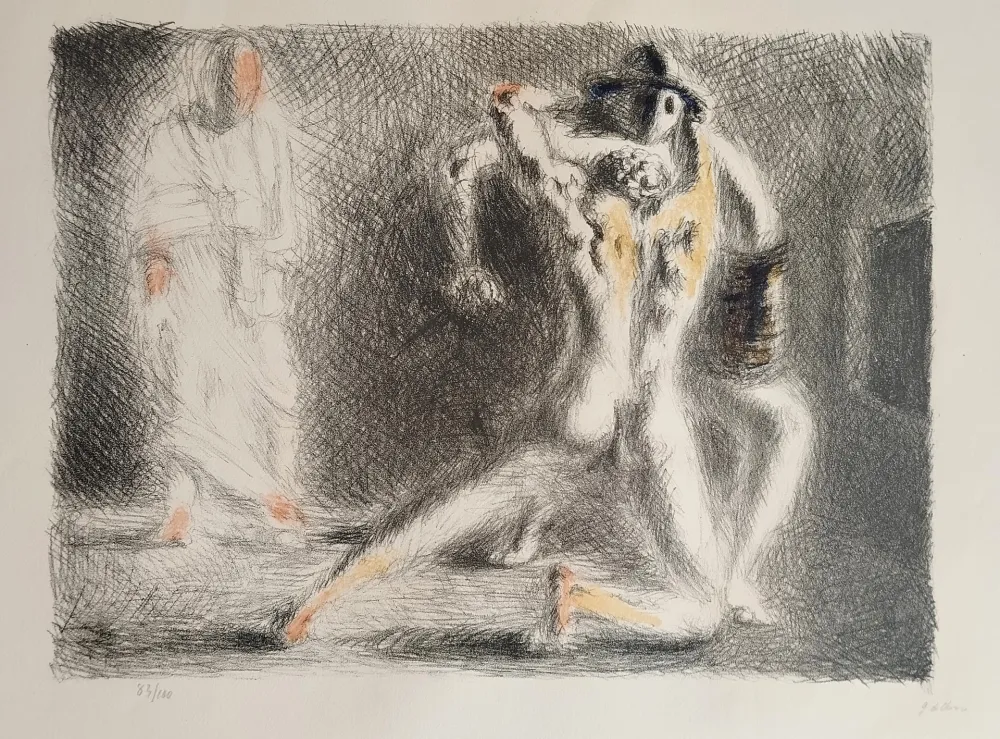 Lithografie De Chirico - Scuola di Gladiatori
