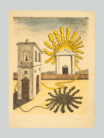 Lithografie De Chirico - Tempio del Sole