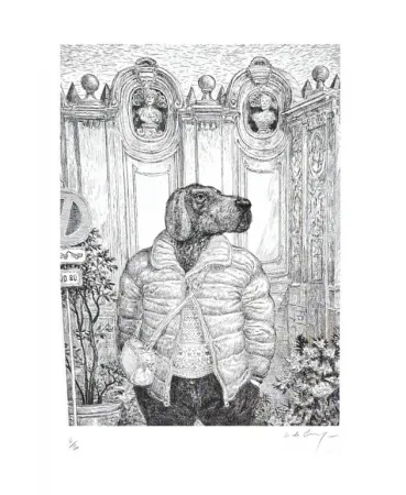 Gravure De Crécy - Chien de Rome II