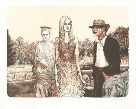 Lithografie De Crécy - Le Jardin de Vénus