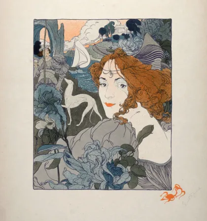 Lithografie De Feure - Le Retour, 1897 - Hand-signed
