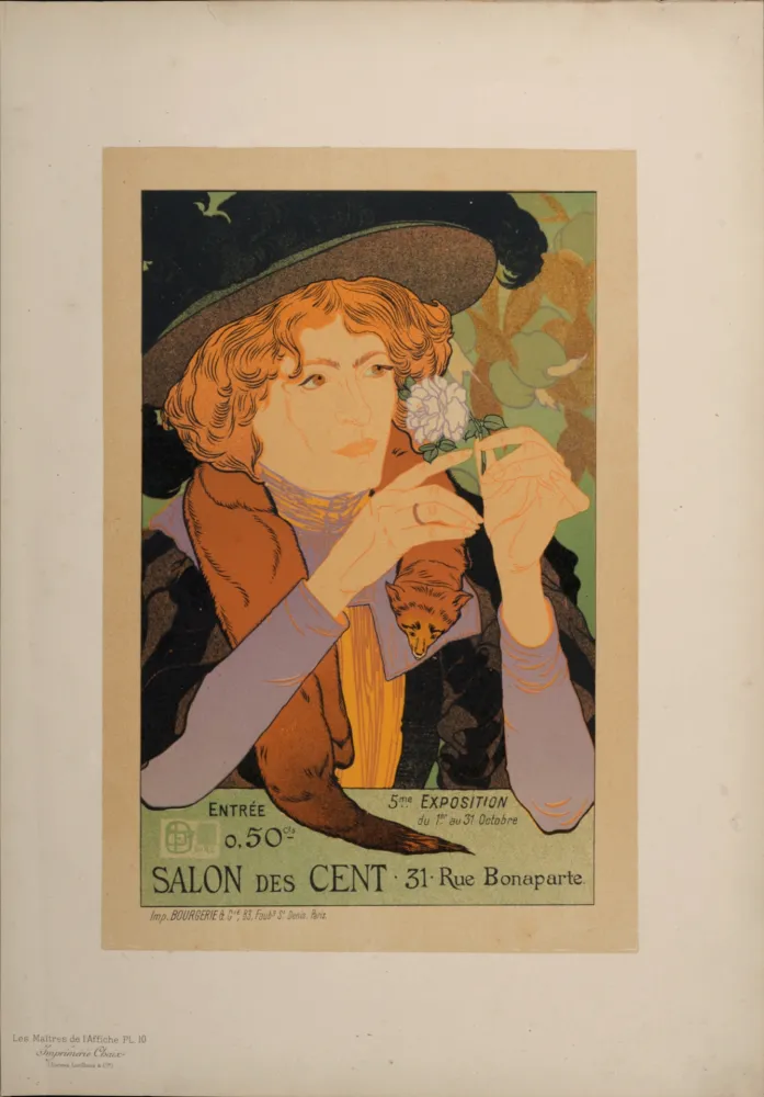 Lithografie De Feure - Les Maîtres de l'Affiche : Salon des Cent, 1896