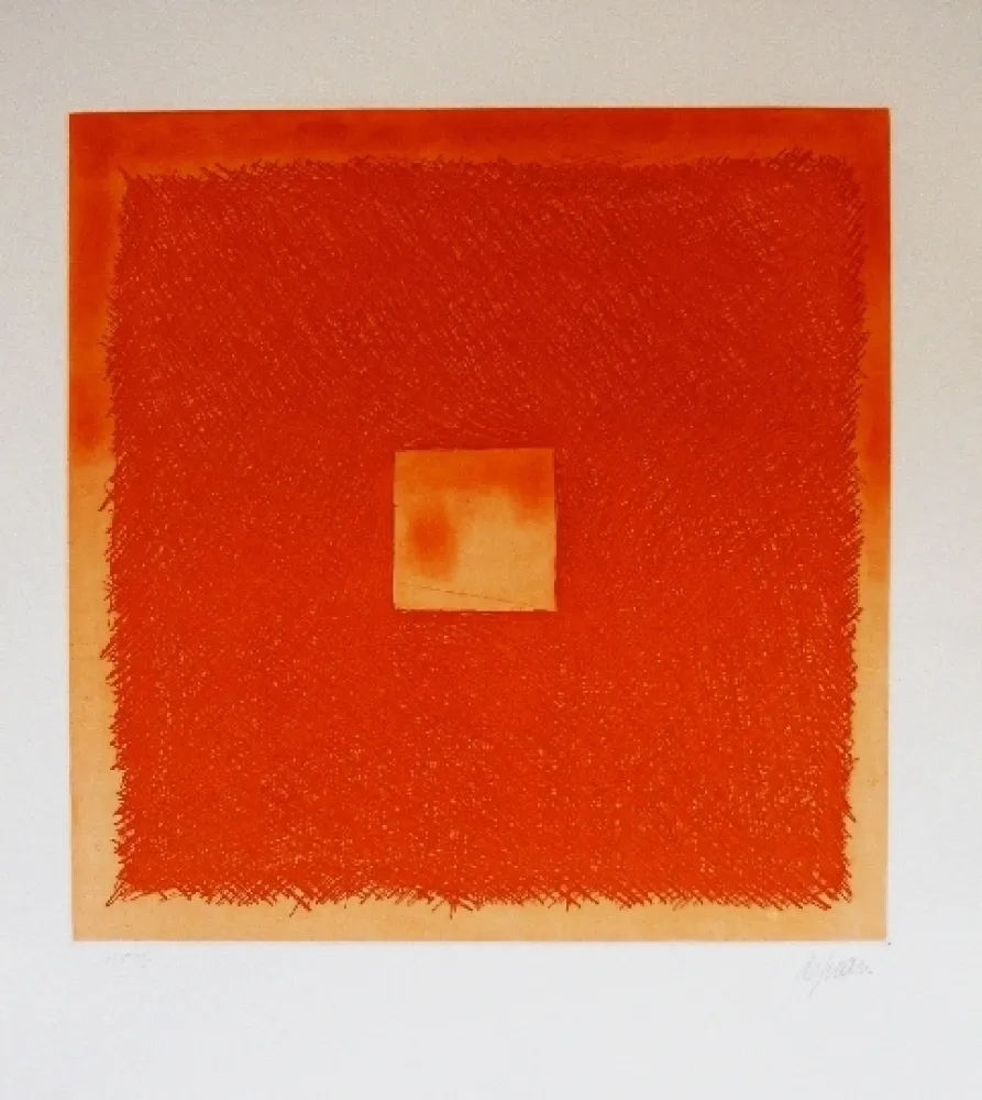 Ets En Aquatint De Juan - Cuadrado naranja