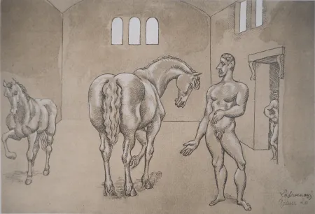 Lithografie De La Fresnaye - Ecurie fantastique