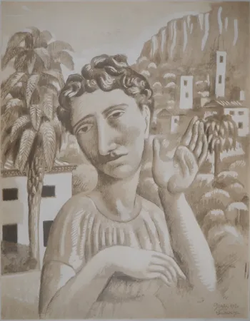 Lithografie De La Fresnaye - Le rêveur de Grasse