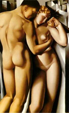 Zeefdruk De Lempicka - Adam And Eve