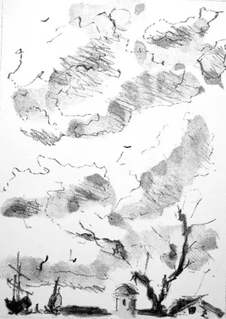 Lithografie De Pisis - Paese antico