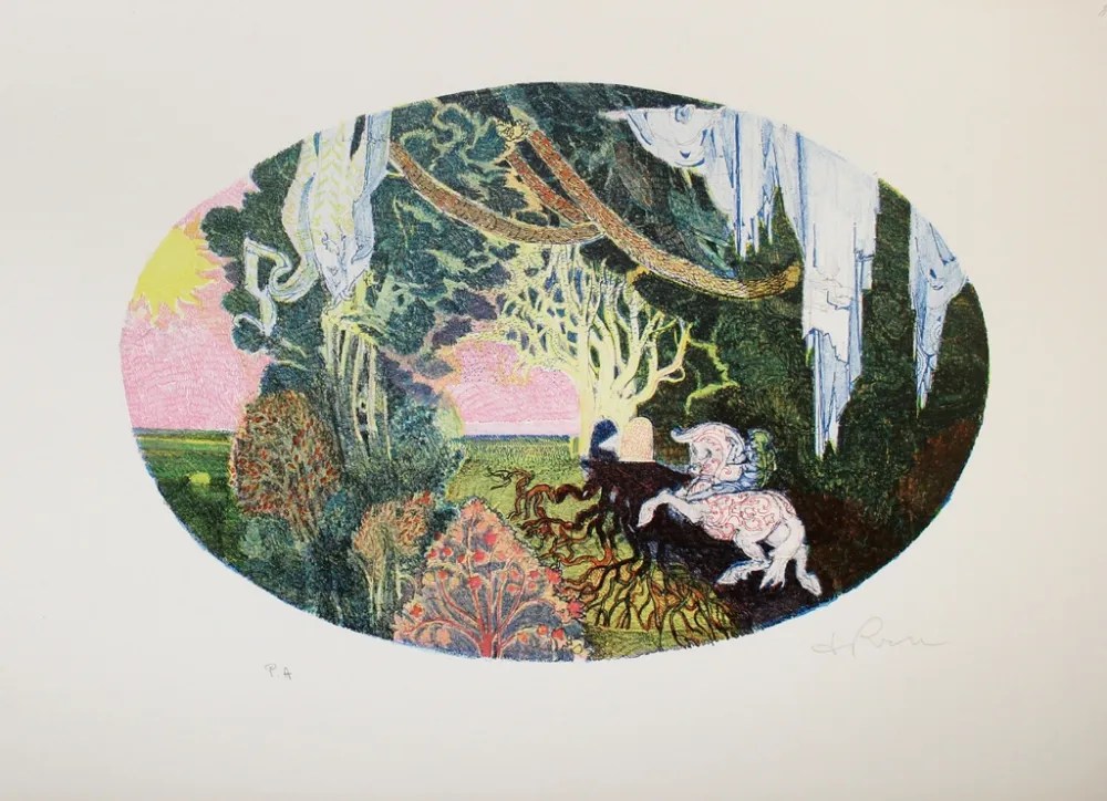 Lithografie De Rosa - Giardino