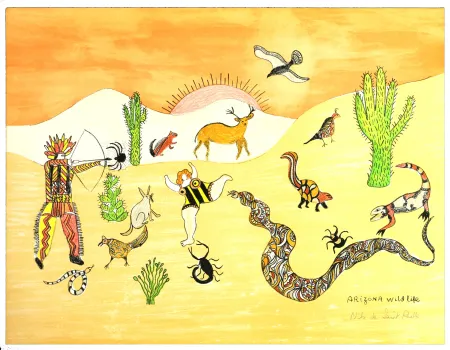 Lithografie De Saint Phalle - Arizona Wild life