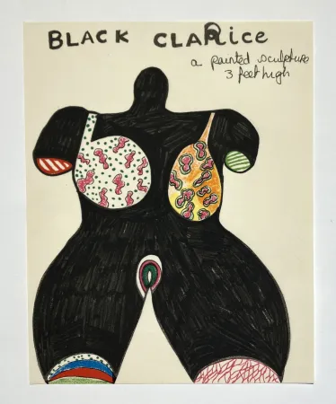 Lithografie De Saint Phalle - Black Clarice. 1966