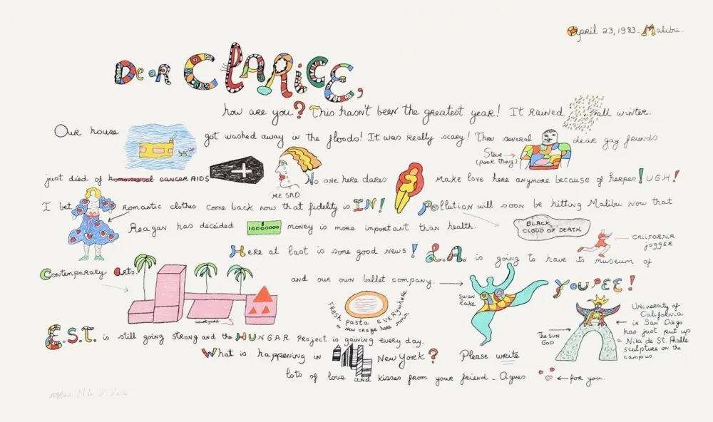 Zeefdruk De Saint Phalle - Dear Clarice