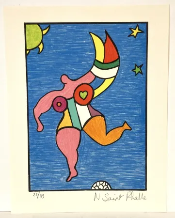Lithografie De Saint Phalle - Les ambassadeurs, 1989.