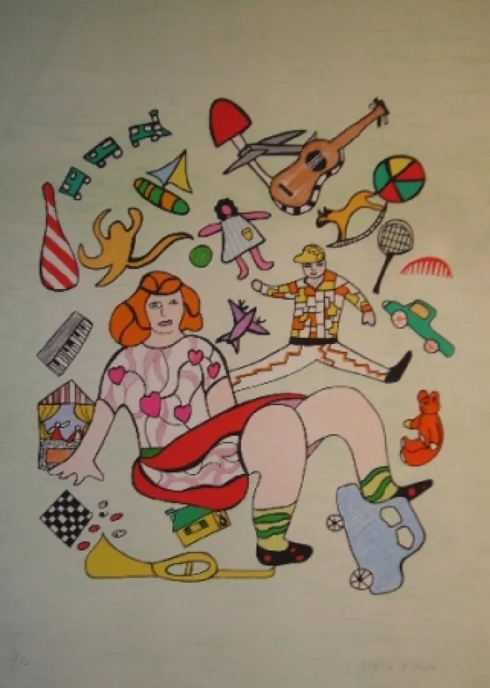 Lithografie De Saint Phalle - Les jouets