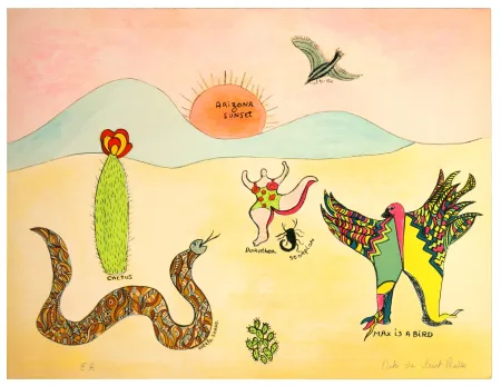 Lithografie De Saint Phalle - Max is a bird