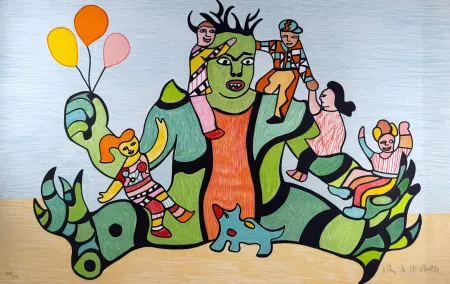 Lithografie De Saint Phalle - Méchant Méchant 