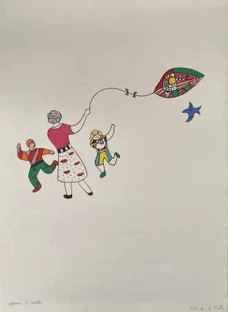Lithografie De Saint Phalle - Méchant - Méchant - Le cerf-volant