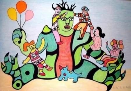 Lithografie De Saint Phalle - Monster