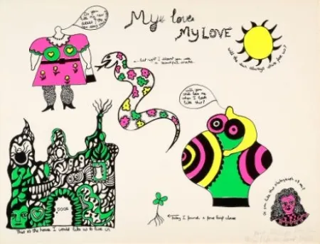 Zeefdruk De Saint Phalle - My love,my love