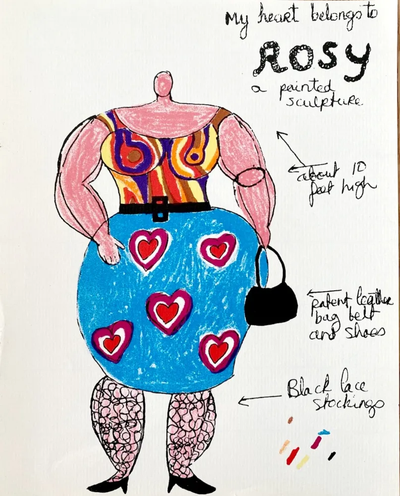 Lithografie De Saint Phalle - Nanas - Rosy