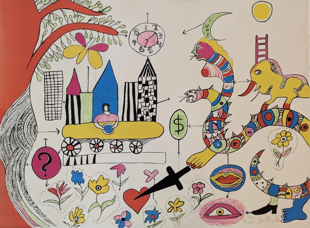 Lithografie De Saint Phalle - Rêve d'une jeune fille 