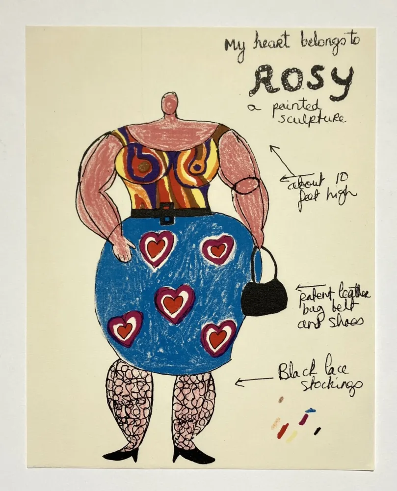 Lithografie De Saint Phalle - Rosy. 1966