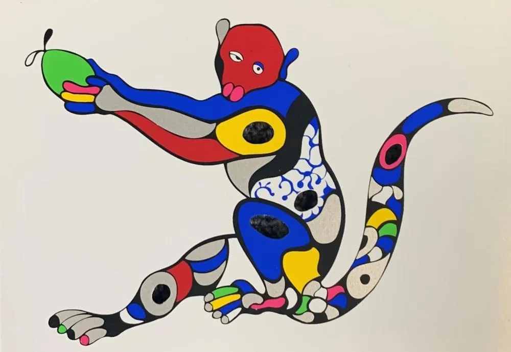 Zeefdruk De Saint Phalle - Singe à la mangue