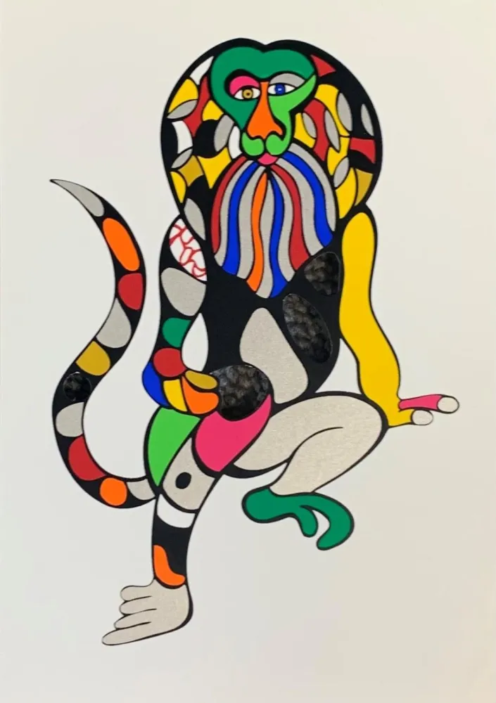Zeefdruk De Saint Phalle - Singe-Lion