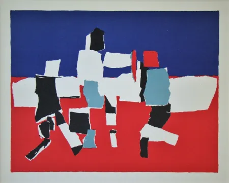 Lithografie De Stael - Composition - 1951
