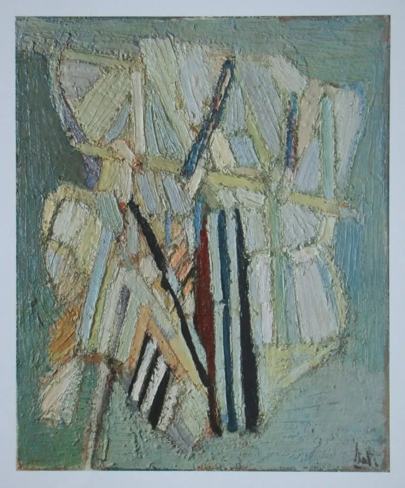 Lithografie De Stael - Composition Céladon