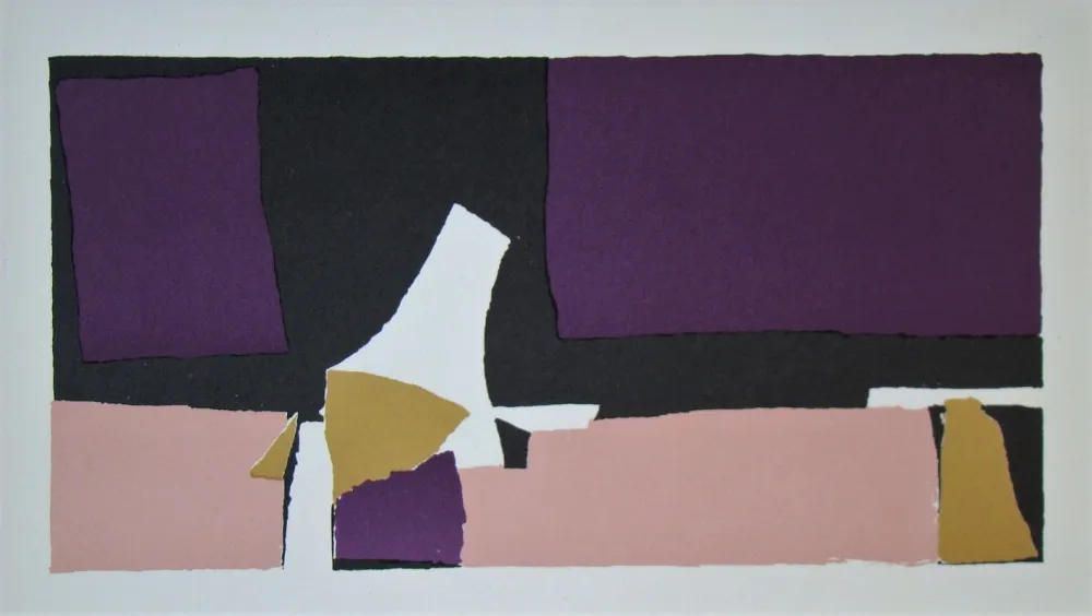 Lithografie De Stael - Composition violette - 1952