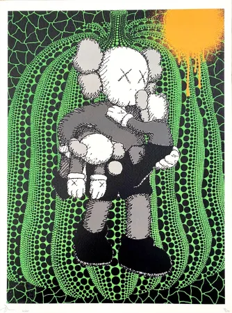 Digitale Print Death Nyc - Kaws Green Pumpkin