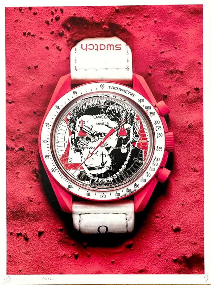 Digitale Print Death Nyc - Swatch Red Monkey