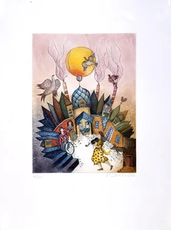 Ets En Aquatint Deberdt - Fontaines